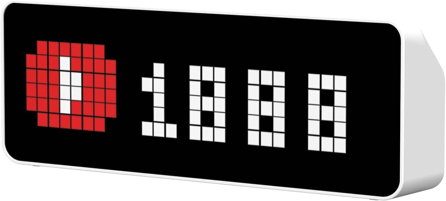 TC001 Smart Pixel Clock, Gaming Setup Digital Alarm Clock with Weather ...
