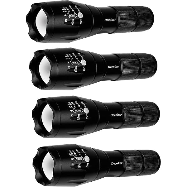 Decaker TC1200 PRO Tactical Flashlight Military Grade 5 Mode 3000 Lumens Tactical Led Waterproof Flashlight (2-Pack)並行輸入 Decaker TC1200 PRO Tactical Flashlight Military Grade 5 Mode XML