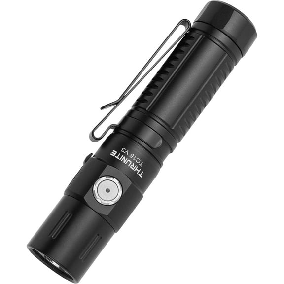 TC15 V3 2403 High Lumen Flashlight, USB C Rechargeable LED Handheld Flashlights, Ultra-Bright XHP 35.2 LED, Indoor/Outdoor (Camping, Security and Emergency Use) Cool White - Black CW