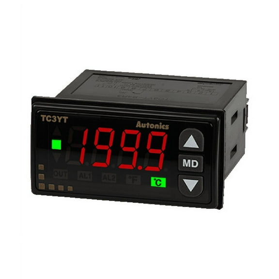 TC3YT-B4R16 Autonics Temp Control, W72 X H36 mm, on/off - proportional, 3 digit display, relay output 16A, J, K, RTD