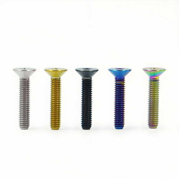 TC4 Titanium Bolt M6 x 15mm Countersunk Flat Head Hex Socket Cap Screw Pack of 4