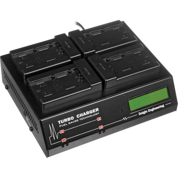 Dolgin Engineering TC400 4-Position Simultaneous Battery Charger for Panasonic VBD58/VBR118G/VBR89G/VBR59P and D54