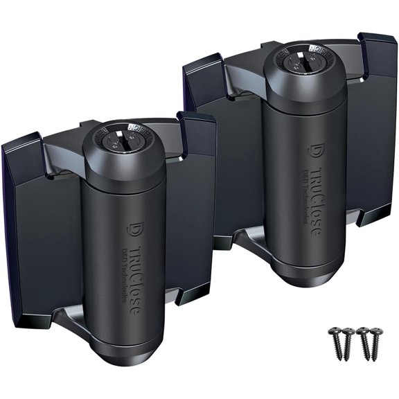 TCA1S3BTS TruClose Regular Duty Self Closing Gate Hinge, for Metal Gates up to 66 Pounds, No Alignment Legs, for Square Gate Frame and Post Black, 2 Count Gate Hardware