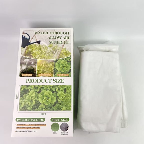 TCAMP Insect protection nets for commercial purposes,10 x 30 FT Garden Mesh Netting Barrier - Thicker Large Ultra Fine Mosquito Net for Patio Garden Raised Beds Protection