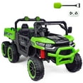 thumbnail image 1 of TCARAIWEN 24V 2-Seater Ride On Dump Truck,Ride on Car Truck,Ride on UTV W/,Ride on Toys W/ Dump Bed/Shovel, LED Light, Music, Remote Control,6 Wheels 4WD Ride On Toys for Boys Girls (Ages 3+)Green, 1 of 7