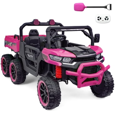 2-Seater Kids Ride On Dump Truck With Remote Control - 4WD, 6 Wheels & Dump Bed Fun