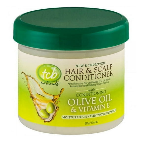 TCB Naturals Hair And Scalp Conditioner, Olive Oil And Vitamin-E, 10 Oz, 2 Pack
