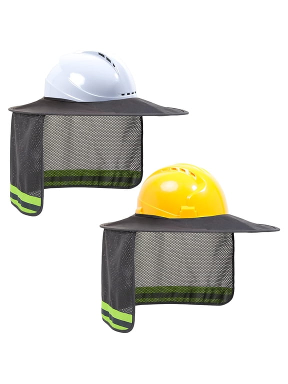 Hard Hat Sun Shade, Hard Hat Accessories, Full Brim, Man& Woman, (Hard Hat Not Included), Grey, 2 Pack