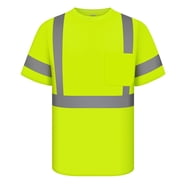 ProtectX 2 Pack High Visibility Short Sleeve Safety Reflective T Shirts ...