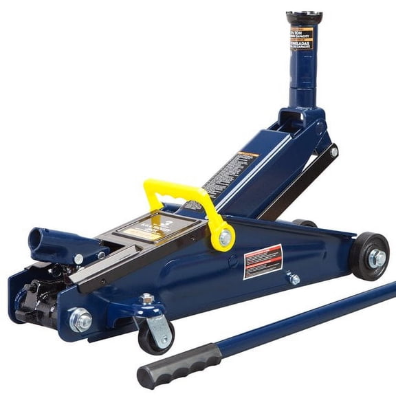 TCE 3 Ton (6,000 lb) Capacity, Hydraulic Trolley Service/Floor Jack with Extra Saddle, Blue, W8306-U