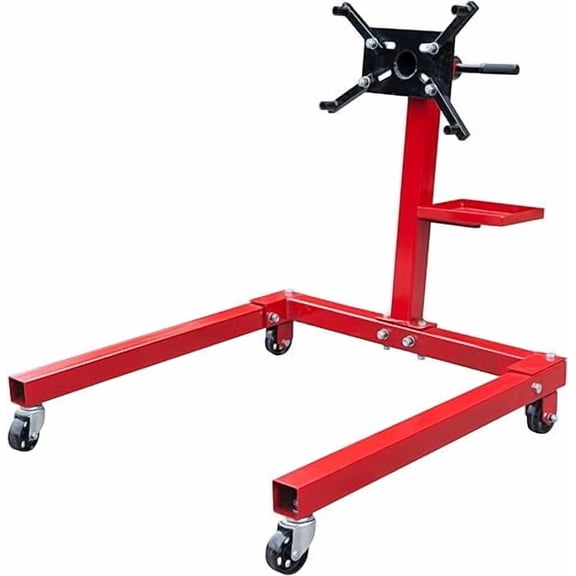 TCE Steel Rotating Engine Stand with 360 Degree Rotating Head and Tool Storage Tray: 5/8 Ton (1,250 lb) Capacity