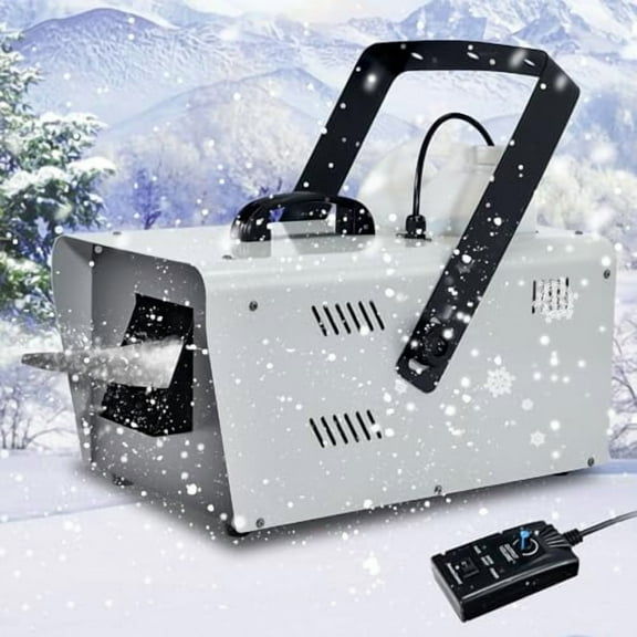 Snow Machine 1500W Snow Making Machine Snowflake Maker for Christmas Wedding Kids Party Stage Effect with Wired Remote Control