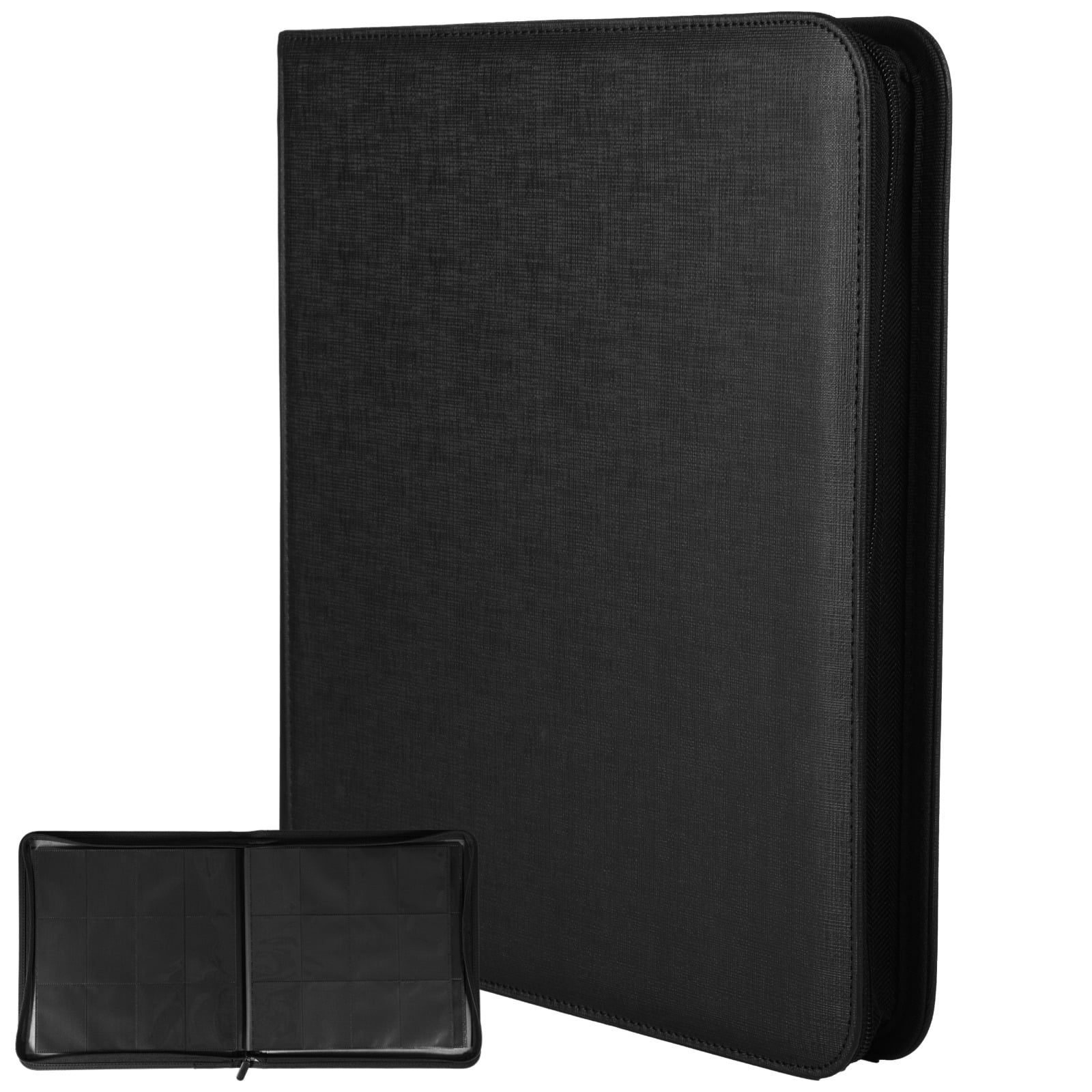 TCG Binder 12 Pocket, Trading Card Binder Side Loading, Card Holder Binder for 480 Cards, Quality PU Leather, Compatible with Various Card Games