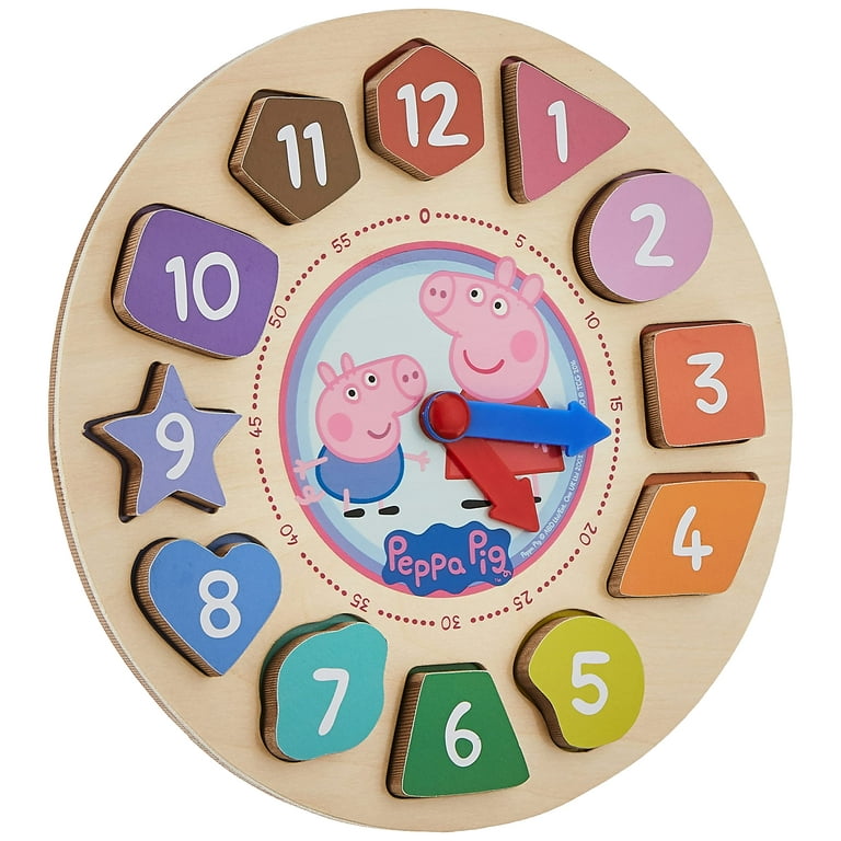 TCG Toys Peppa Pig 12 Piece Wooden Interactive Learning Shape
