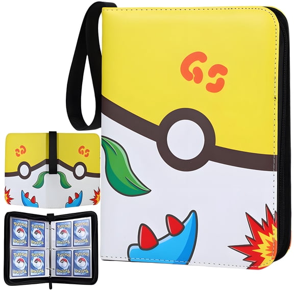 TCG Trading Card Binder Album, 400 Pockets, 50 Removable 4-Pocket Pages