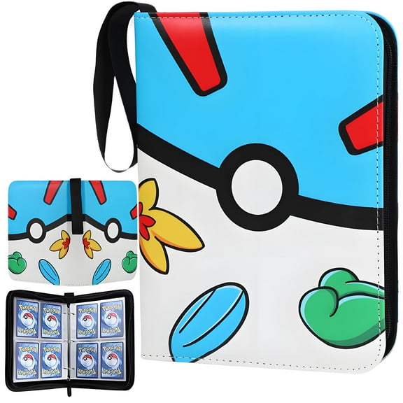 TCG Trading Card Binder Album, 400 Pockets, 50 Removable 4-Pocket Pages