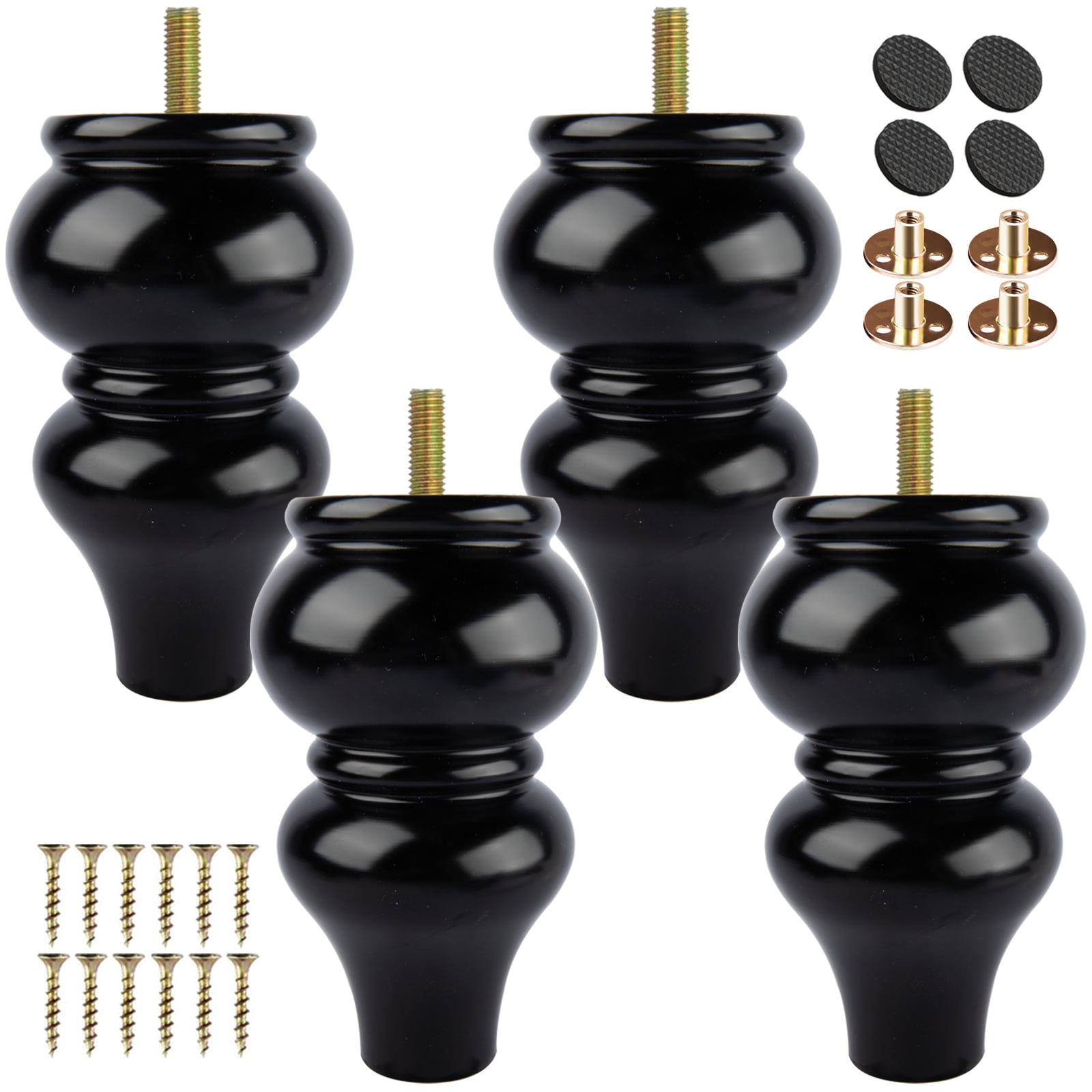 Btowin VCF 6 Inch Solid Wood Furniture Legs, 4 Pieces Modern Vintage Tapered Replacement Table Cabinet Bed Ottoman Dress C890b42b 9c4c 4e91 8641 365168b4c3cd.44bbac97697b1036760d5edc2e9f7f4d