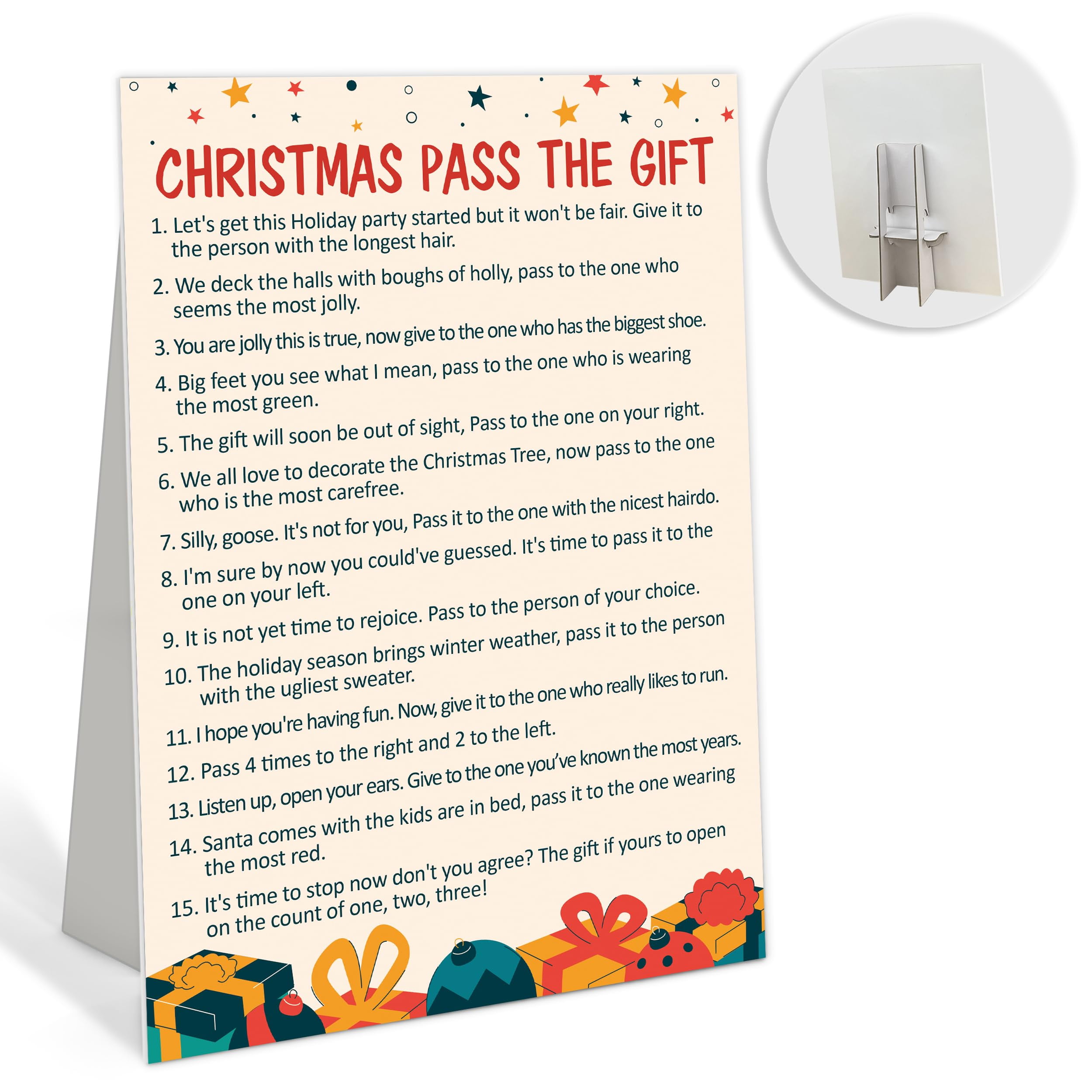 TCJIU Christmas Pass The Gift Game,Christmas Club Games,Winter