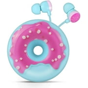 TCJJ Donut Earbuds for Kids, Cute Earbud & in-Ear Headphones Wired Gift for School Toddler Girls and Boys with Microphone and Lovely Earphones Storage Case, Christmas Birthday Gift for Girls Kids