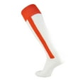 thumbnail image 1 of TCK 2-N-1 Premium Knee High Stirrup Socks - Orange White, 1 of 2