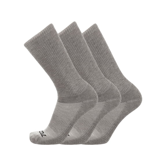 TCK 3 Pair Work & Athletic Crew Socks with Dry IQ Technology for Men & Women (Grey, Large)