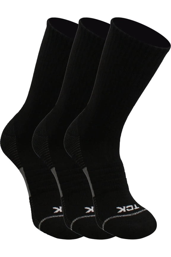TCK 365 Everyday Athletic Crew Sock 3pk - Black
