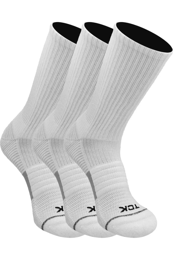 TCK 365 Everyday Athletic Crew Sock 3pk - White