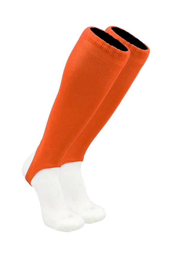Sports 4 Inch Solid Color Stirrup Socks | Classic Uniform Stirrups for Youth & Adult Baseball, Fastpitch & Softball - Orange, Small