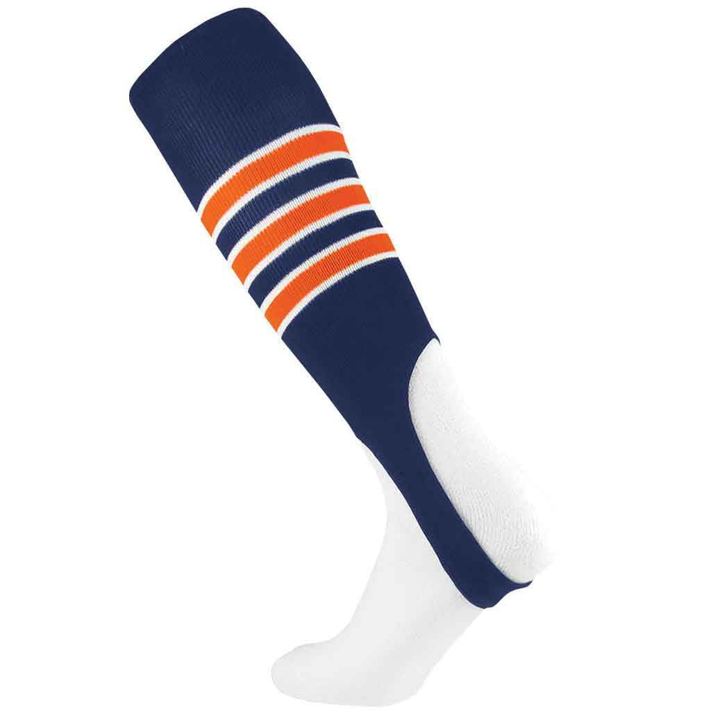 Chaussettes Baseball TCK Stirrups - Large (16+ Ans), Blanc Et Marine, Lot De 2 (Neuf)