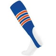 thumbnail image 1 of Striped Baseball Stirrups Pattern D (Royal/White/Orange, Large), 1 of 2