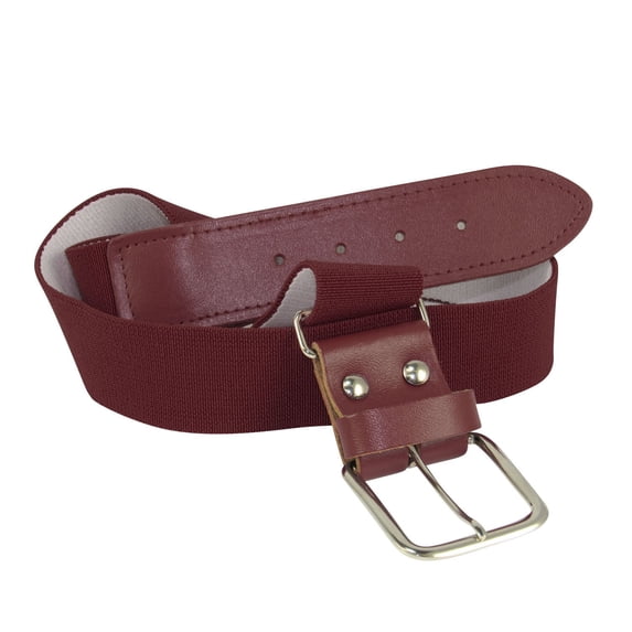 TCK Adult Baseball & Softball Belt – Adjustable Elastic – Maroon, Adult