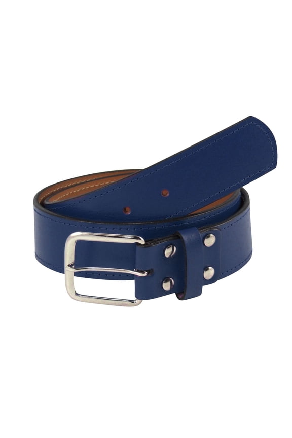 Leather Sports Belt: Pro-Style Uniform Belt for Baseball & Softball (1.5") | Navy, Size 40