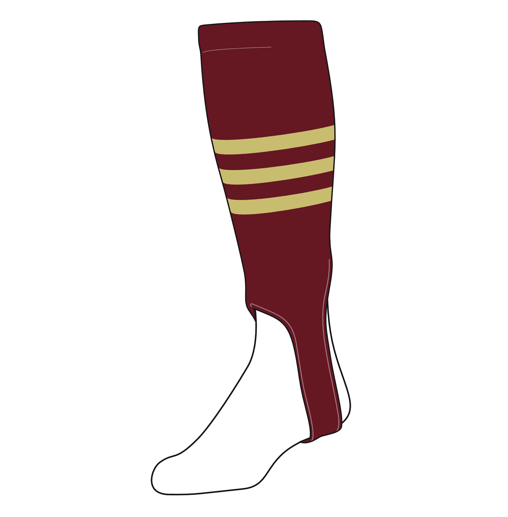 Chaussettes De Baseball TCK Stirrups – Coloris Royal/Vegas Gold/Blanc, Taille L (19 Pouces)