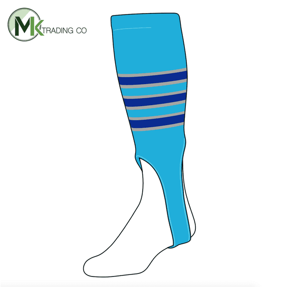 TCK Baseball Stirrups Large (300D, 7in) Electric Blue, Grey, Royal