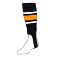 thumbnail image 1 of TCK Baseball Stirrups Large (300E, 5in) Black, White, Dk Gold, 1 of 3