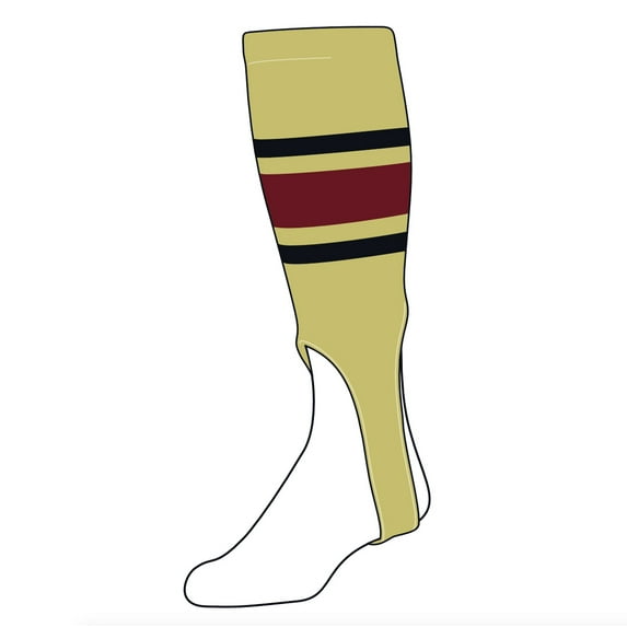 TCK Baseball Stirrups Large (300E, 7in) Vegas Gold, Black, Cardinal