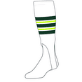 thumbnail image 1 of TCK Baseball Stirrups Large (300F, 7in) White, Dark Green, NEON Green, 1 of 3