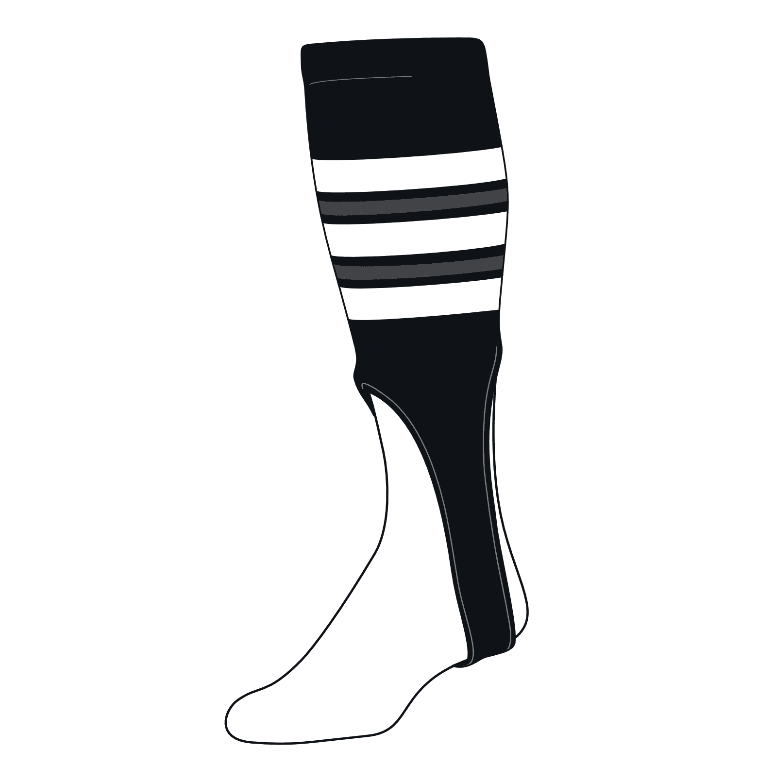 Jambières Baseball TCK - Taille Large (300F, 7in) - Graphite Et Blanc - Homme - Neuves