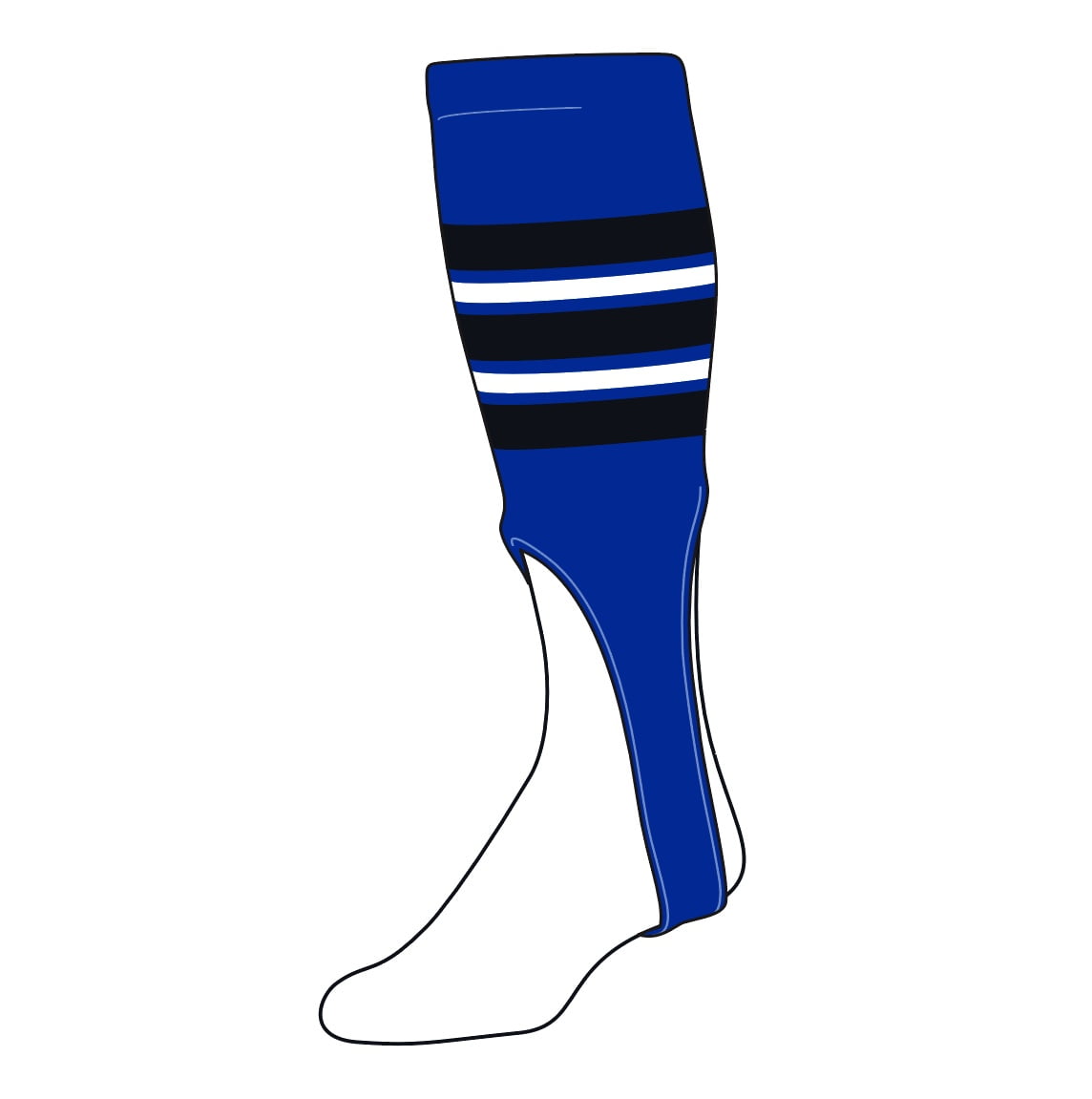 Chaussettes Baseball TCK Stirrups Large - Royal/Gold/Black - 7in - Lot