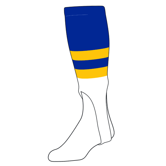 TCK Baseball Stirrups Large (300G, 7in) Royal, Gold, White