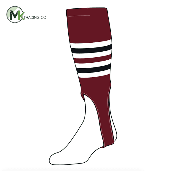 TCK Baseball Stirrups Large (300I, 7in) Cardinal, White, Black