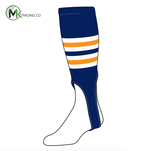 TCK Baseball Stirrups Large (300I, 7in) Dk Royal, White, Dk Gold