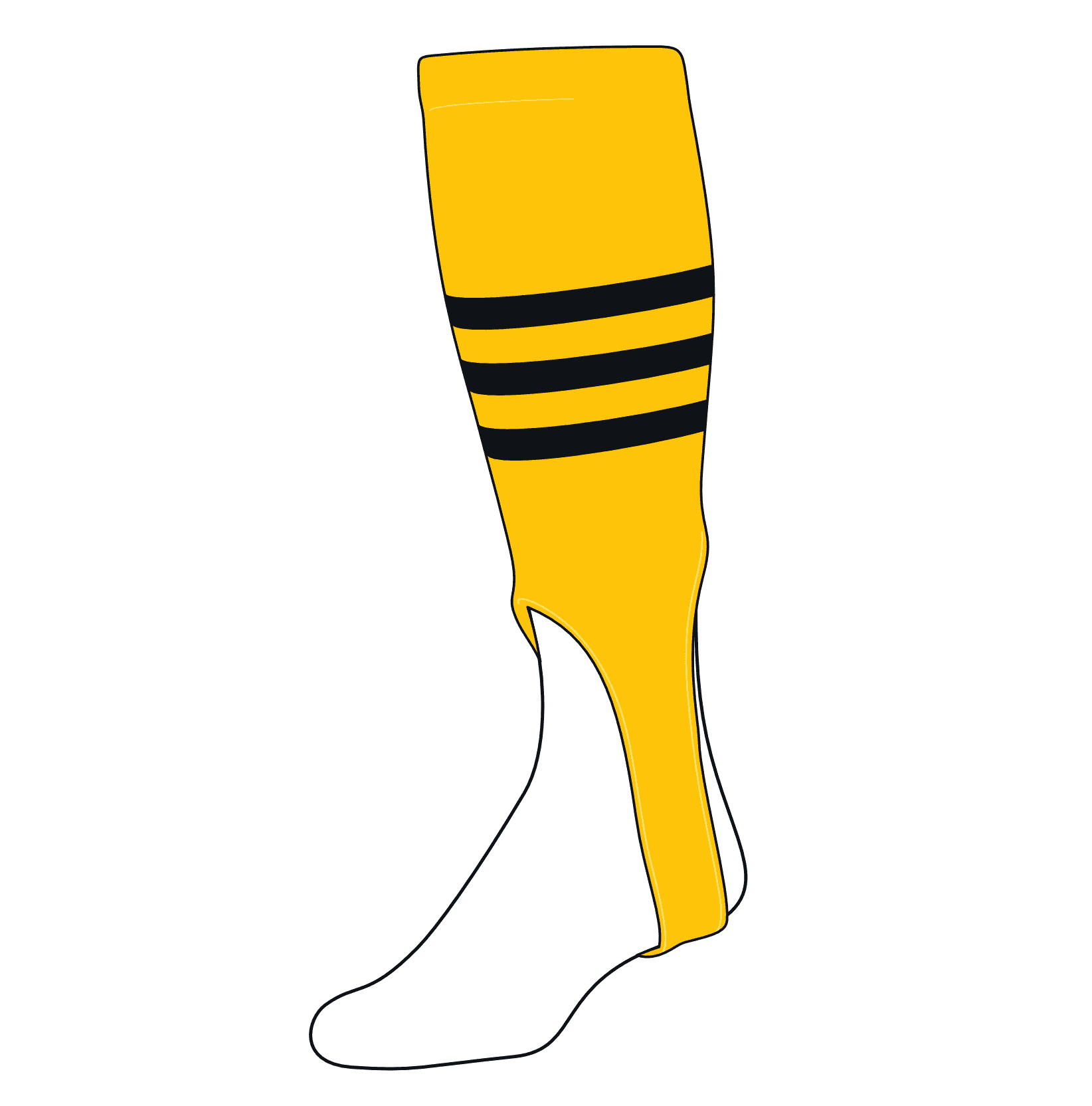 Étriers de baseball TCK moyen (200D, 7 pouces) royal, or DK