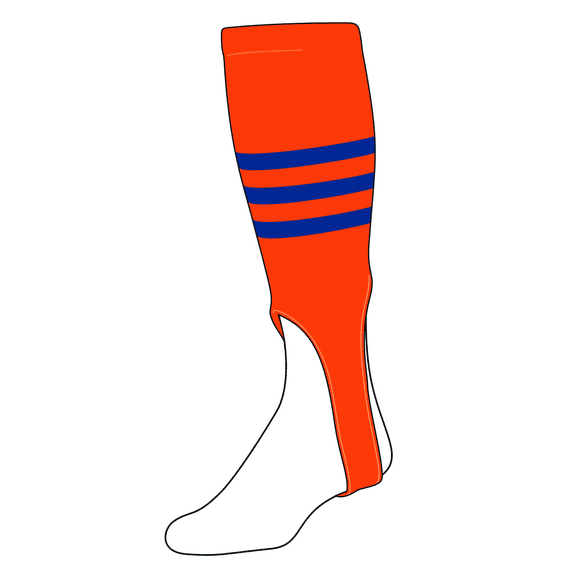 TCK Baseball Stirrups Medium (200B, 7in) Orange, Royal