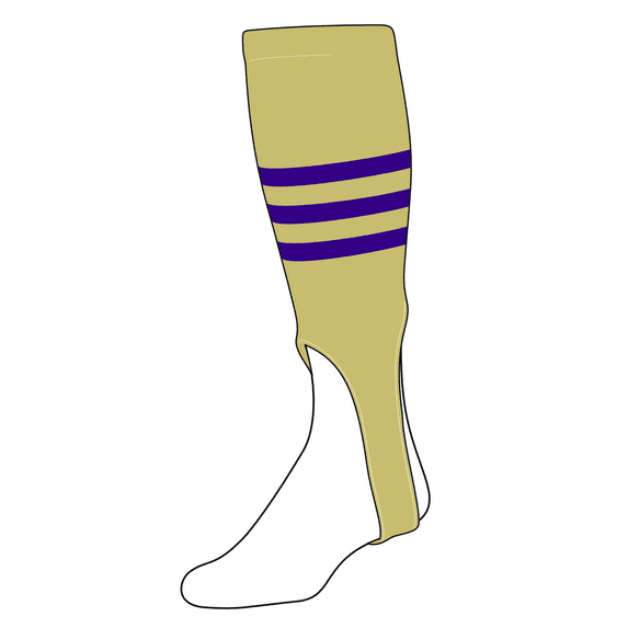 TCK Baseball Stirrups Medium (200B, 7in) Vegas Gold, Purple