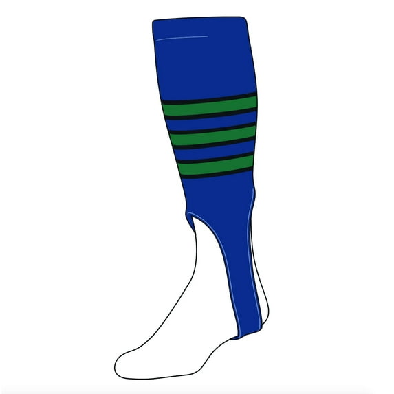 TCK Baseball Stirrups Medium (200D, 7in) Royal, Black, Kelly Green