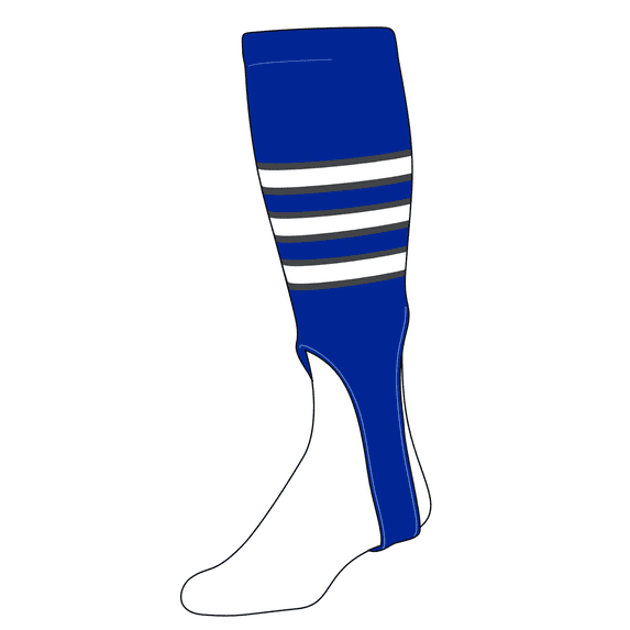 TCK Baseball Stirrups Medium (200D, 7in) Royal, Graphite, White