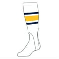 thumbnail image 1 of TCK Baseball Stirrups Medium (200E, 7in) White, Navy, Gold, 1 of 3
