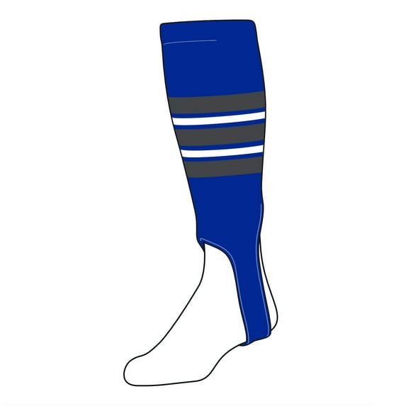 TCK Baseball Stirrups Medium (200F, 5in) Royal, Graphite, White