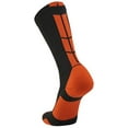 thumbnail image 1 of Black Basketball Socks Boys Girls Youth Kids Womens Mens Basketball Socks Football, Baseline Crew (Black - Orange, X-Large), 1 of 2